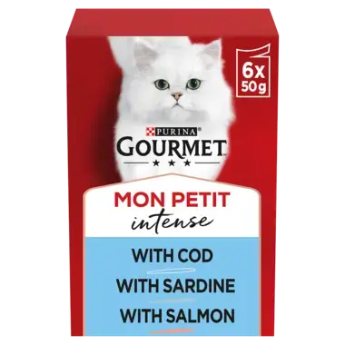 Gourmet Mon Petit Intense with cod, sardine, salmon